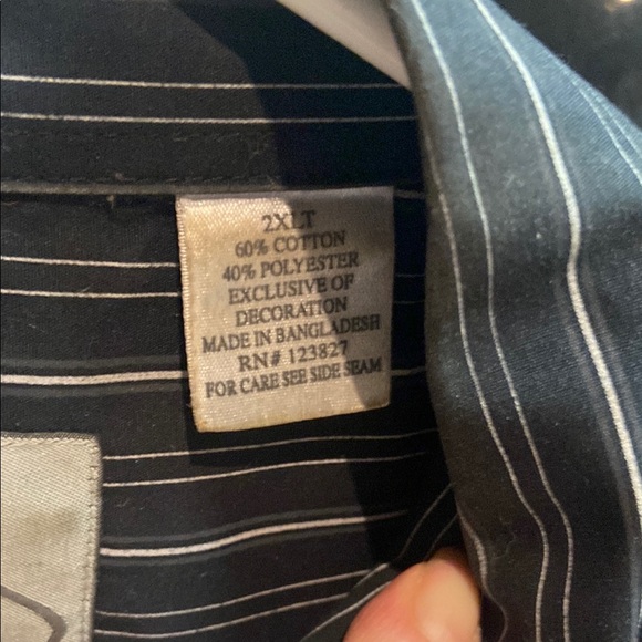 Men's Black Striped Shirt - Picture 4 of 6